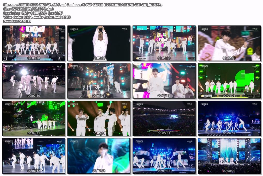 230811 KBS2 2023 World Scout Jamboree K-POP SUPER LIVE ZEROBASEONE CUT