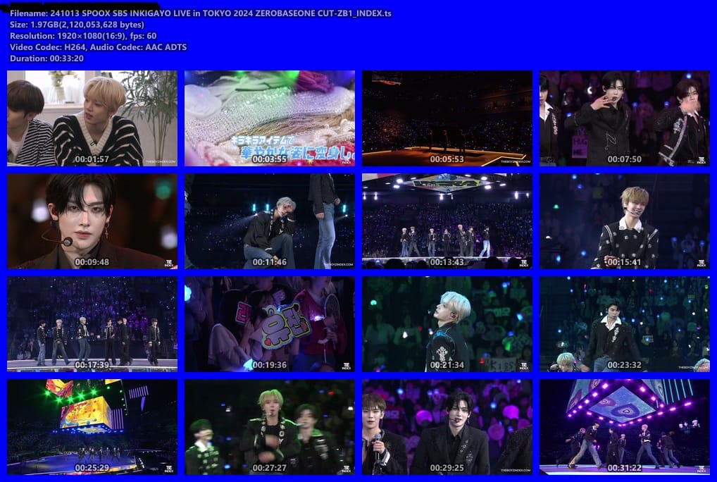 241013 SPOOX SBS INKIGAYO LIVE in TOKYO 2024 ZEROBASEONE CUT