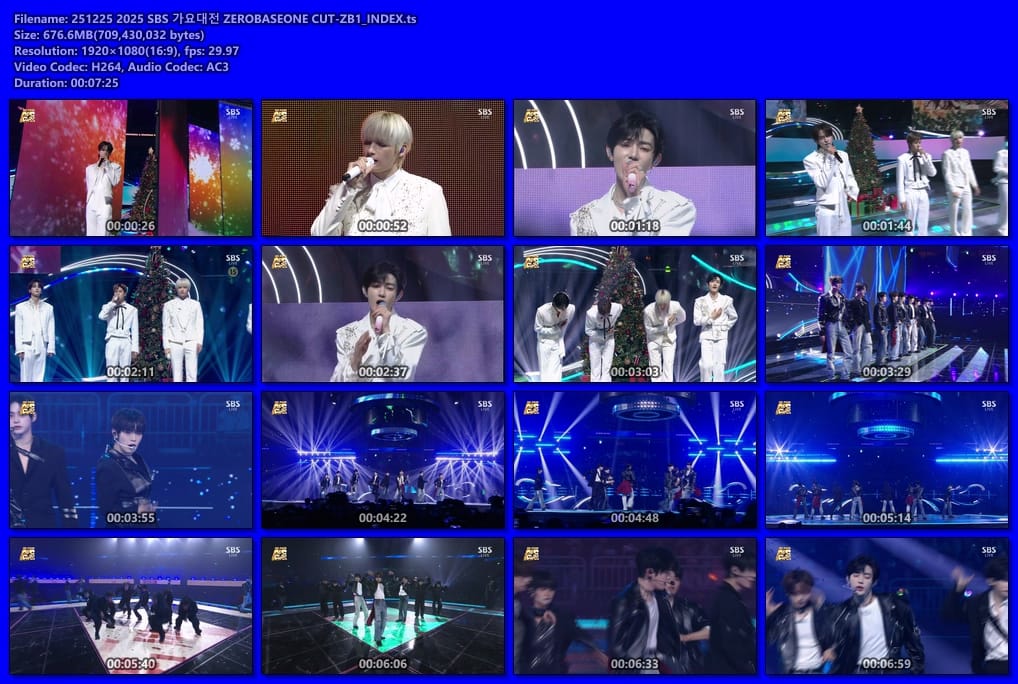 251225 2025 SBS 가요대전 ZEROBASEONE CUT