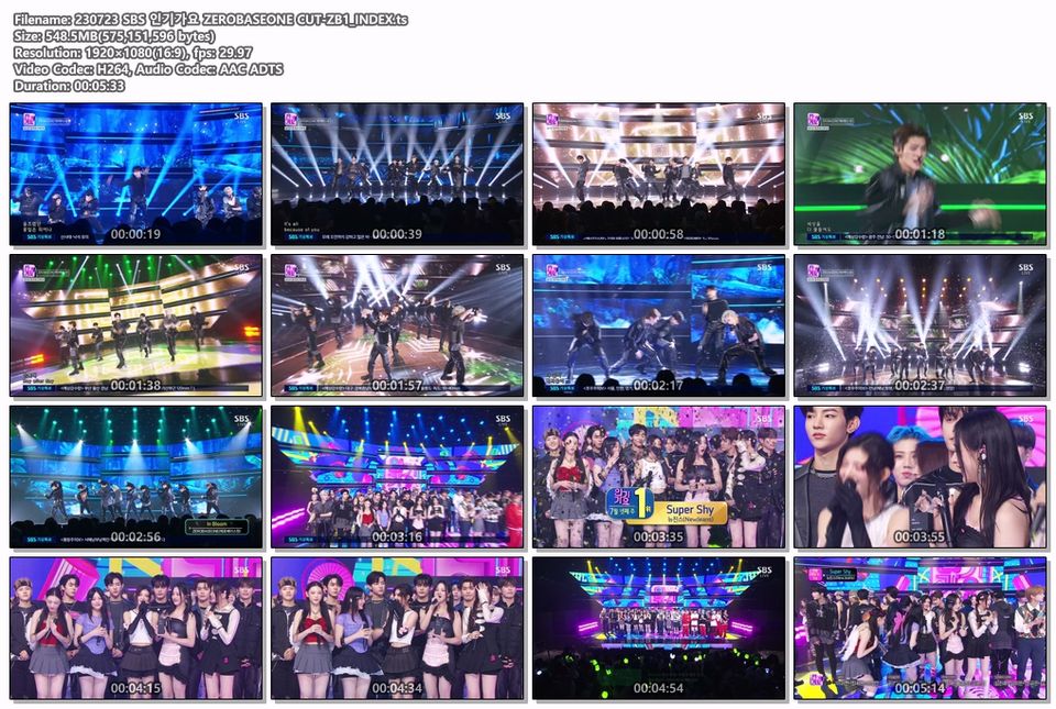 230723 SBS 인기가요 ZEROBASEONE CUT