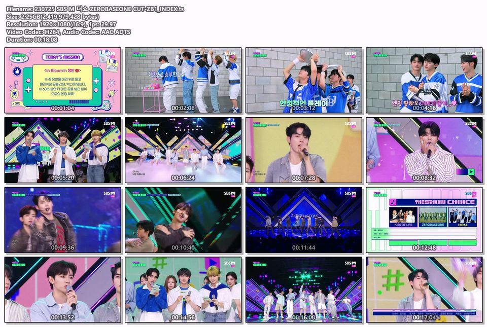 230725 SBS M 더쇼 ZEROBASEONE CUT