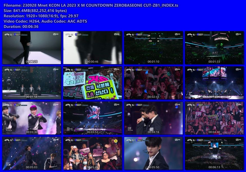 230928 Mnet KCON LA 2023 X M COUNTDOWN ZEROBASEONE CUT