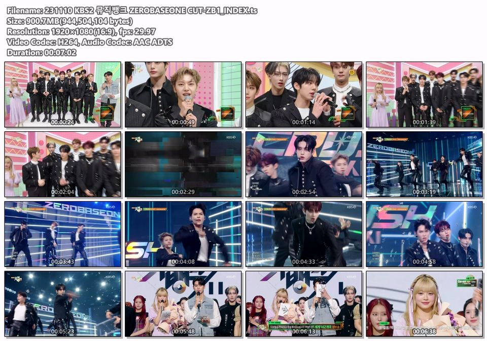 231110 KBS2 뮤직뱅크 ZEROBASEONE CUT