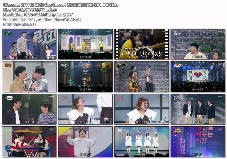 231112 KBS2 Gag Concert ZEROBASEONE