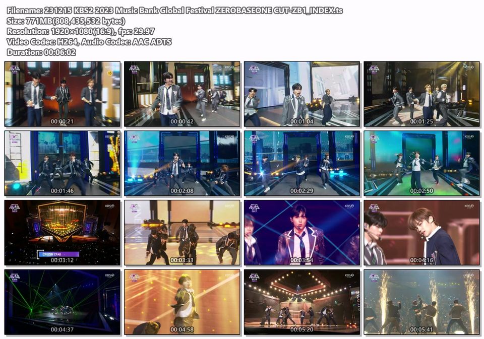 231215 KBS2 2023 Music Bank Global Festival ZEROBASEONE CUT