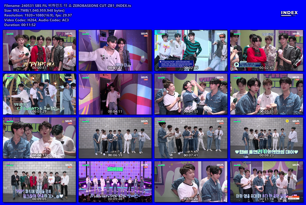 240531 SBS FIL 비하인드 더 쇼 ZEROBASEONE CUT