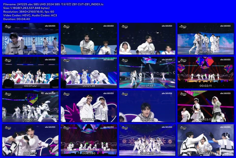 241225 ubc SBS UHD 2024 SBS 가요대전 ZB1 CUT