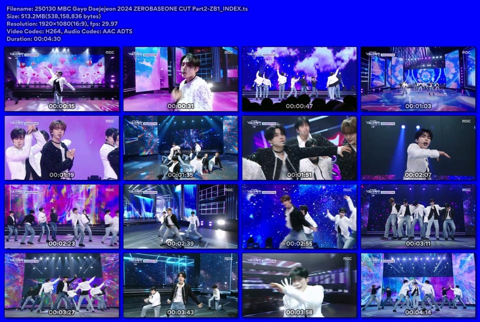 250130 MBC Gayo Daejejeon 2024 ZEROBASEONE CUT Part2