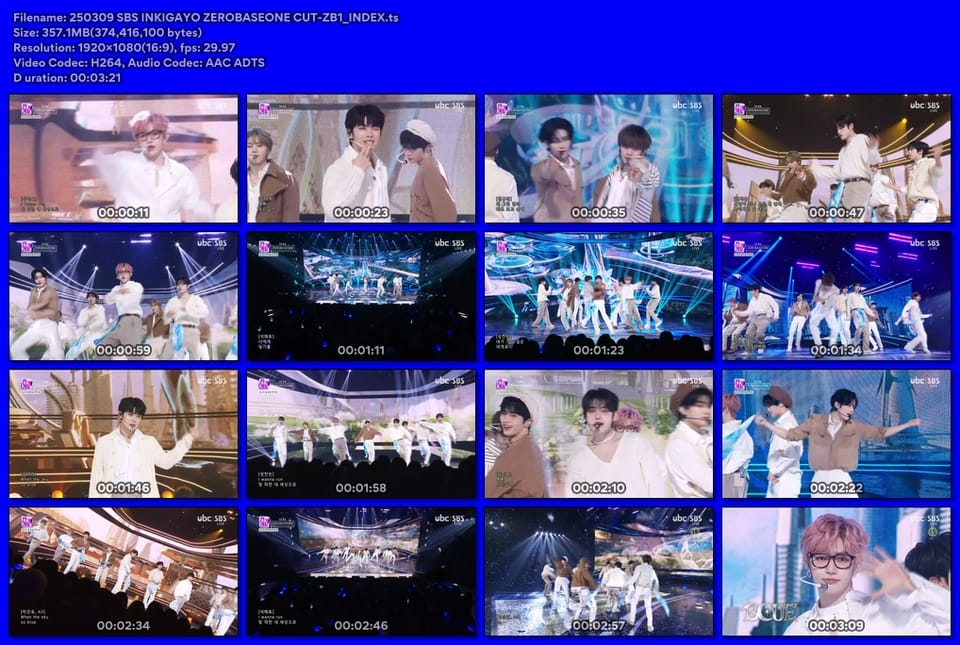 250309 SBS INKIGAYO ZEROBASEONE CUT